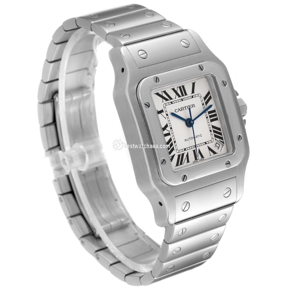 IMG_9081 Cartier Santos Galbee Mens watch Unisex Automatic Steel W20098D6 Replica 4