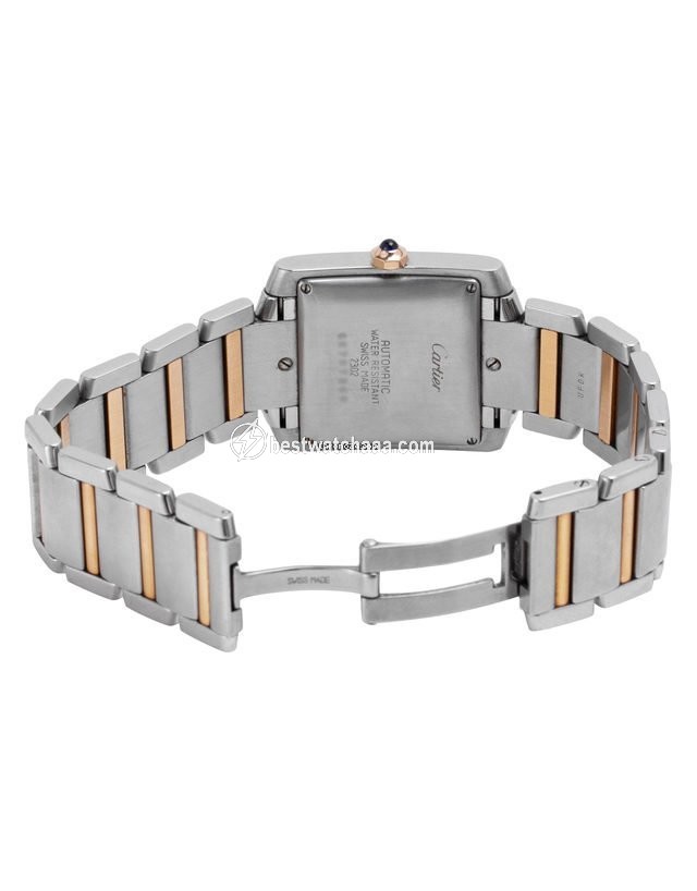 IMG_9081 Cartier Tank Francaise Mens watch Unisex Automatic Gold Steel W51005Q4 2302 Replica 4