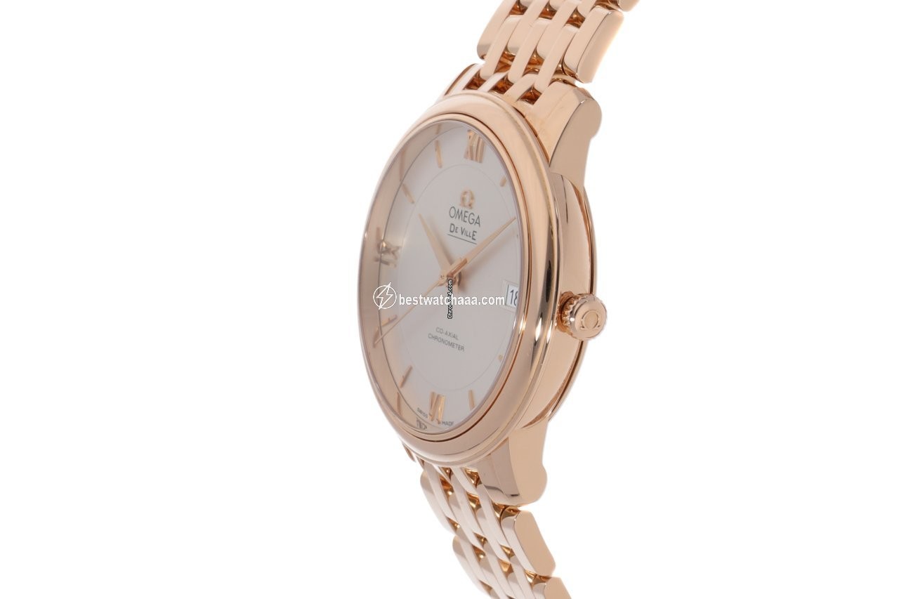 IMG_9081 Omega De Ville Prestige Mens watch Unisex Automatic Red gold 424.50.37.20.02.001 Replica 4