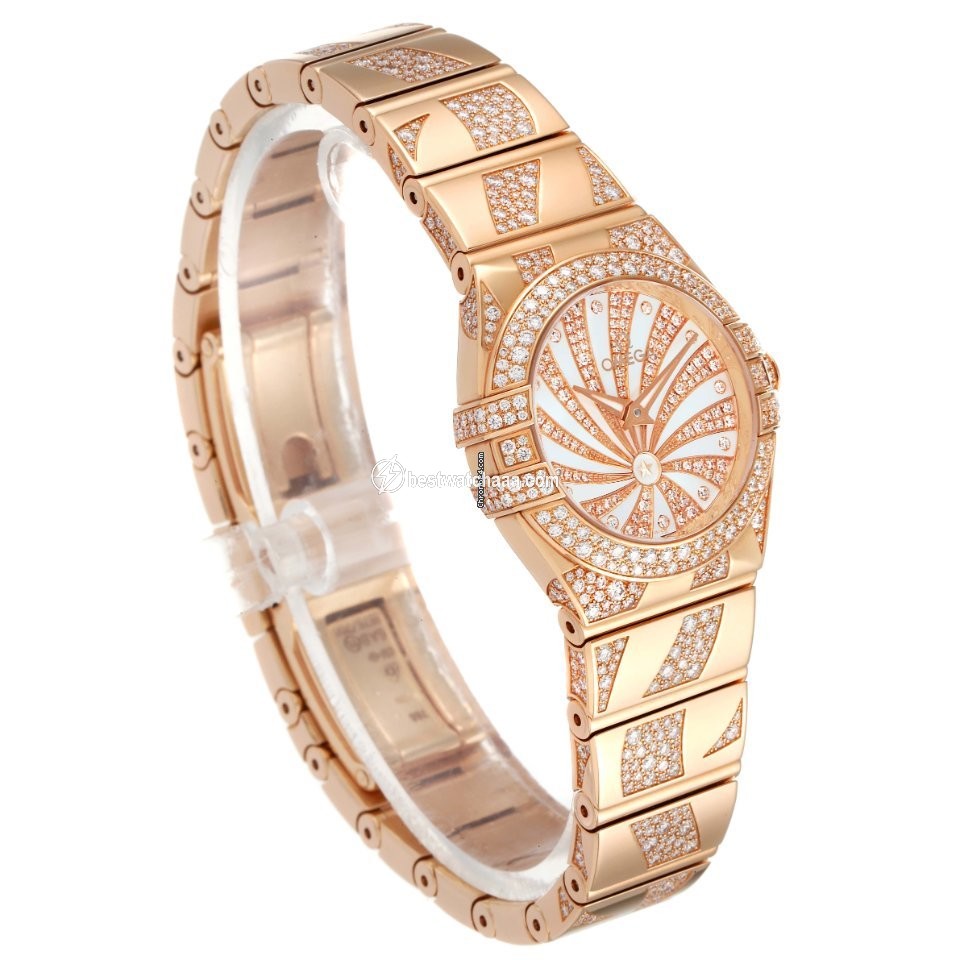 IMG_9081 Omega Constellation Quartz Womens watch Quartz Rose gold 123.55.24.60.55.011 Replica 4