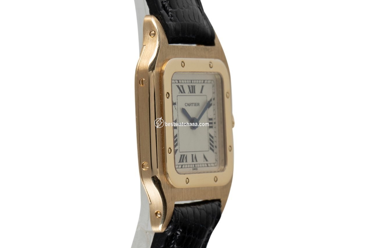 IMG_9081 Cartier Santos Dumont Womens watch Manual winding Yellow gold 8210 Replica 4