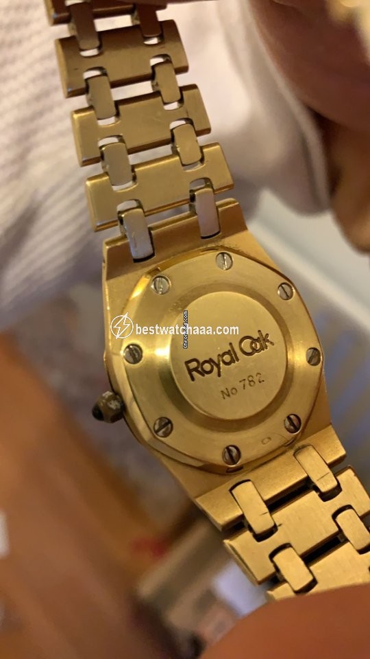 IMG_9081 Audemars Piguet Royal Oak Mens watch Unisex Automatic Yellow gold B45118 Replica 4