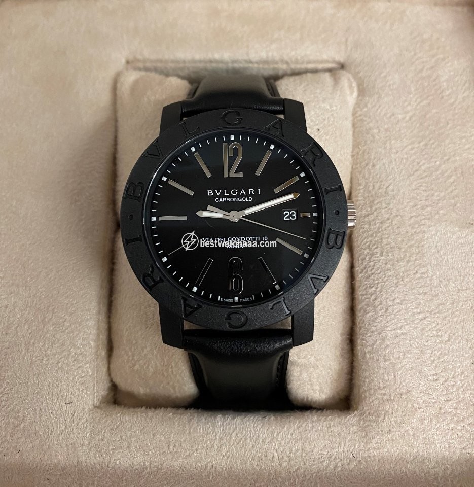 IMG_9081 Bulgari Bulgari Mens watch Unisex Automatic Carbon BB40CL Replica 4