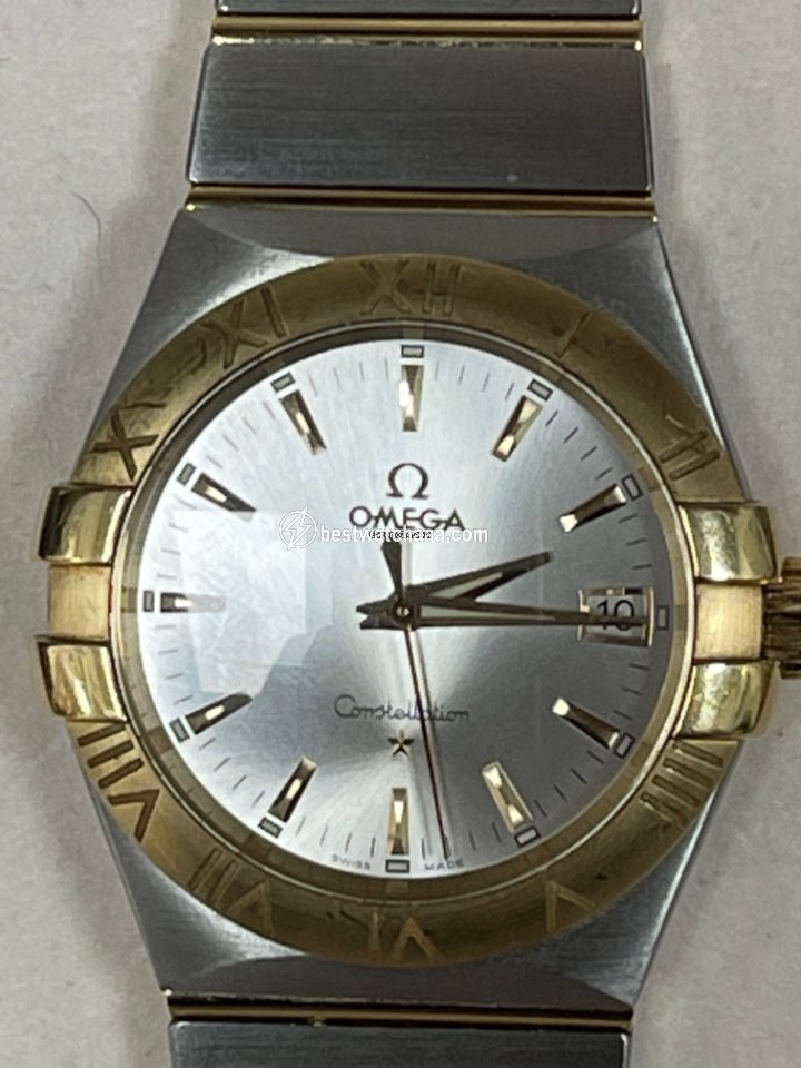 IMG_9081 Omega Constellation Quartz Mens watch Unisex Quartz Gold Steel 123.20.35.60.02.002 Replica 4