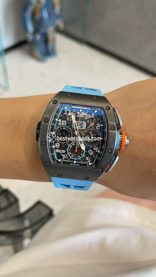 IMG_9081 Richard Mille RM 011 Mens watch Unisex Automatic Carbon RM11-05 Automatic Winding Flyback Chronograph Gmt Replica 4