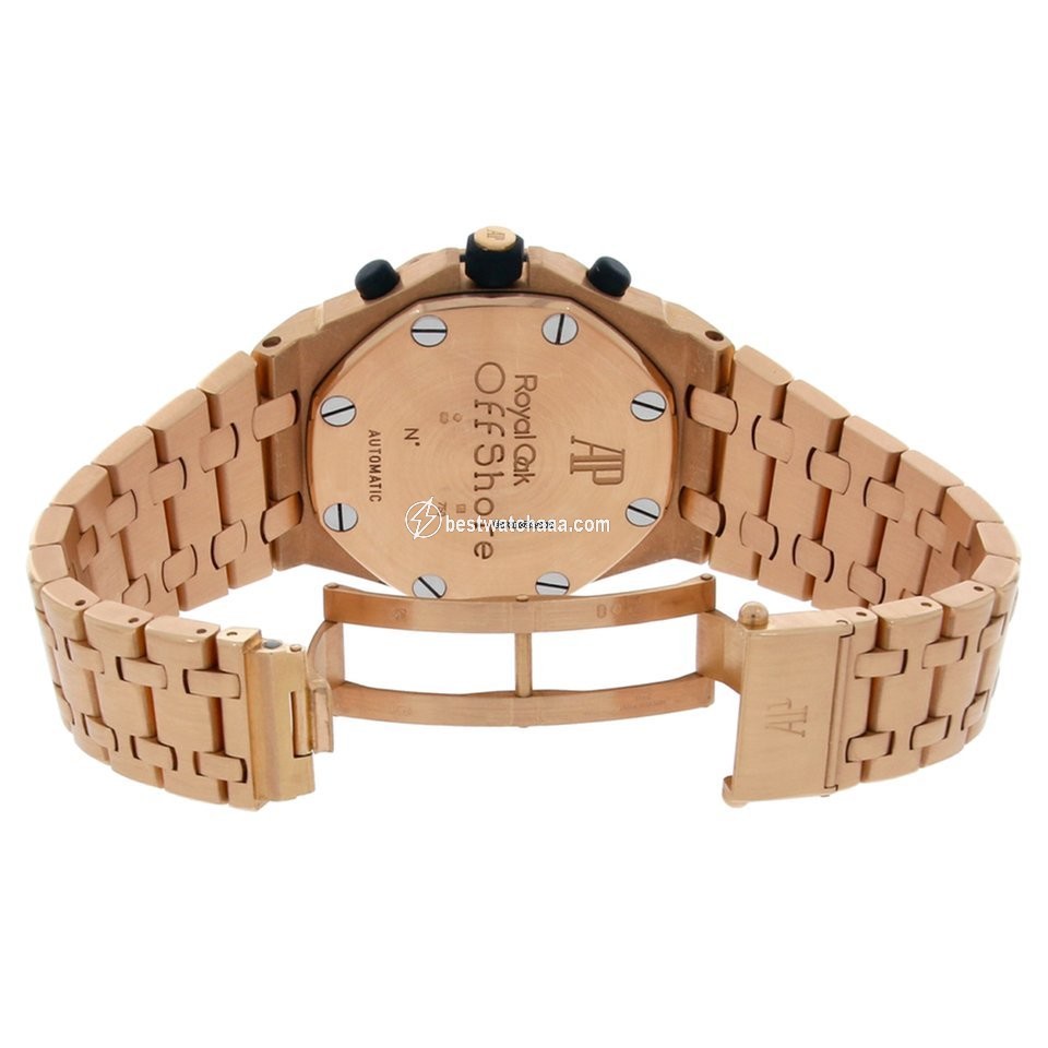 IMG_9081 Audemars Piguet Royal Oak Offshore Chronograph Mens watch Unisex Automatic Rose gold 26170OR.OO.1000OR.01 Replica 4