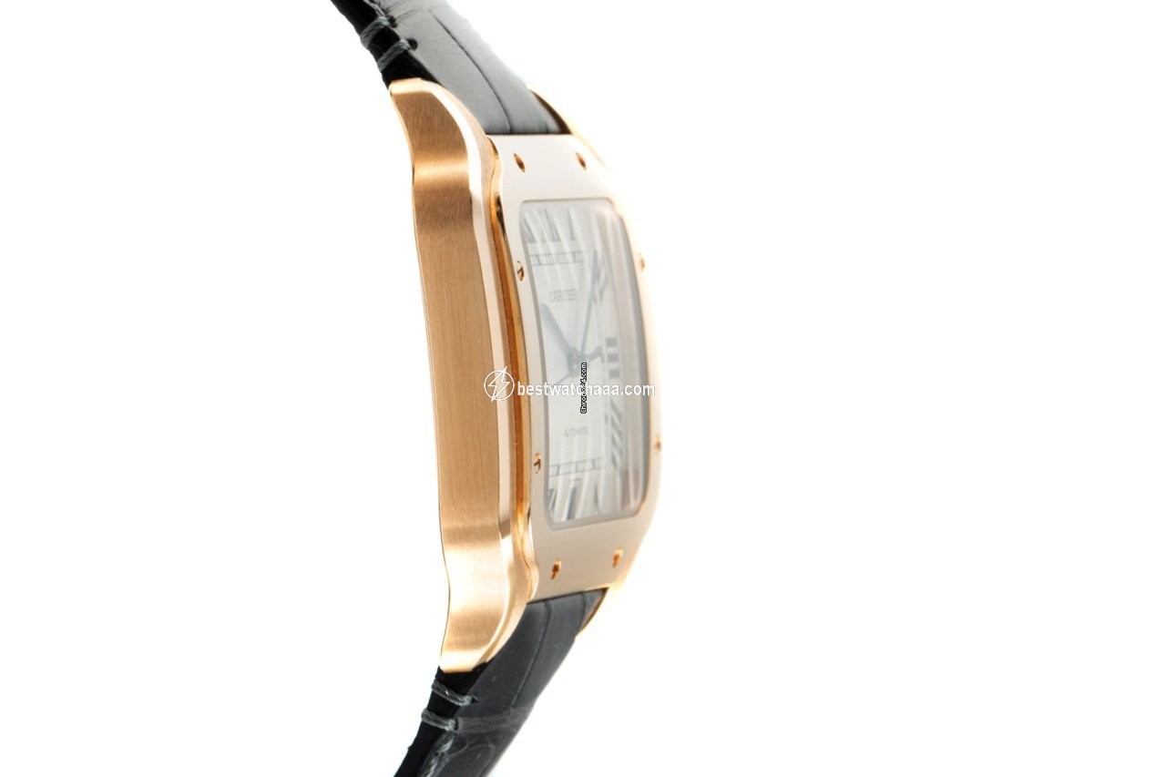IMG_9081 Cartier Santos Mens watch Unisex Automatic Red gold WGSA0011 Replica 4