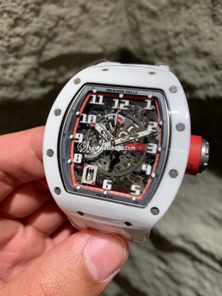 IMG_9081 Richard Mille RM 030 Mens watch Unisex Automatic Ceramic Richard Mille Rm 030 White Replica 4