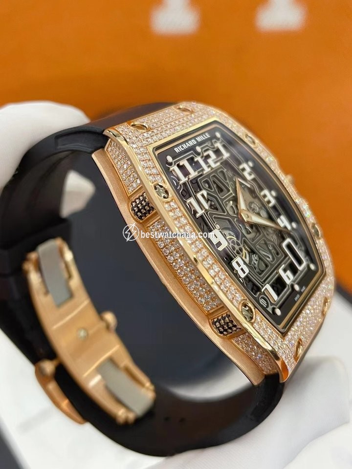 IMG_9081 Richard Mille RM 67 Mens watch Unisex Automatic Rose gold Richard Mille Extra Flat RM67-01 RG Replica 4