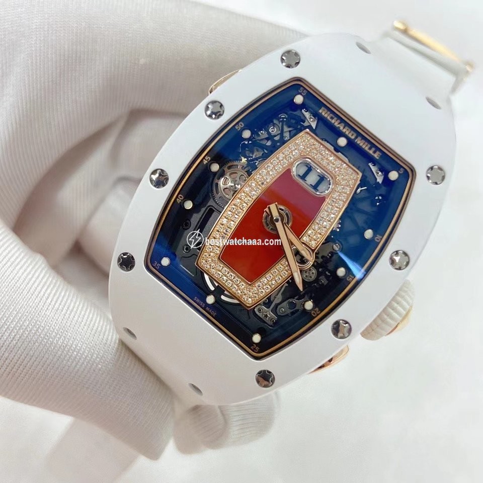 IMG_9081 Richard Mille Womens watch Automatic White gold Richard Mille RM037 White Gold Replica 4