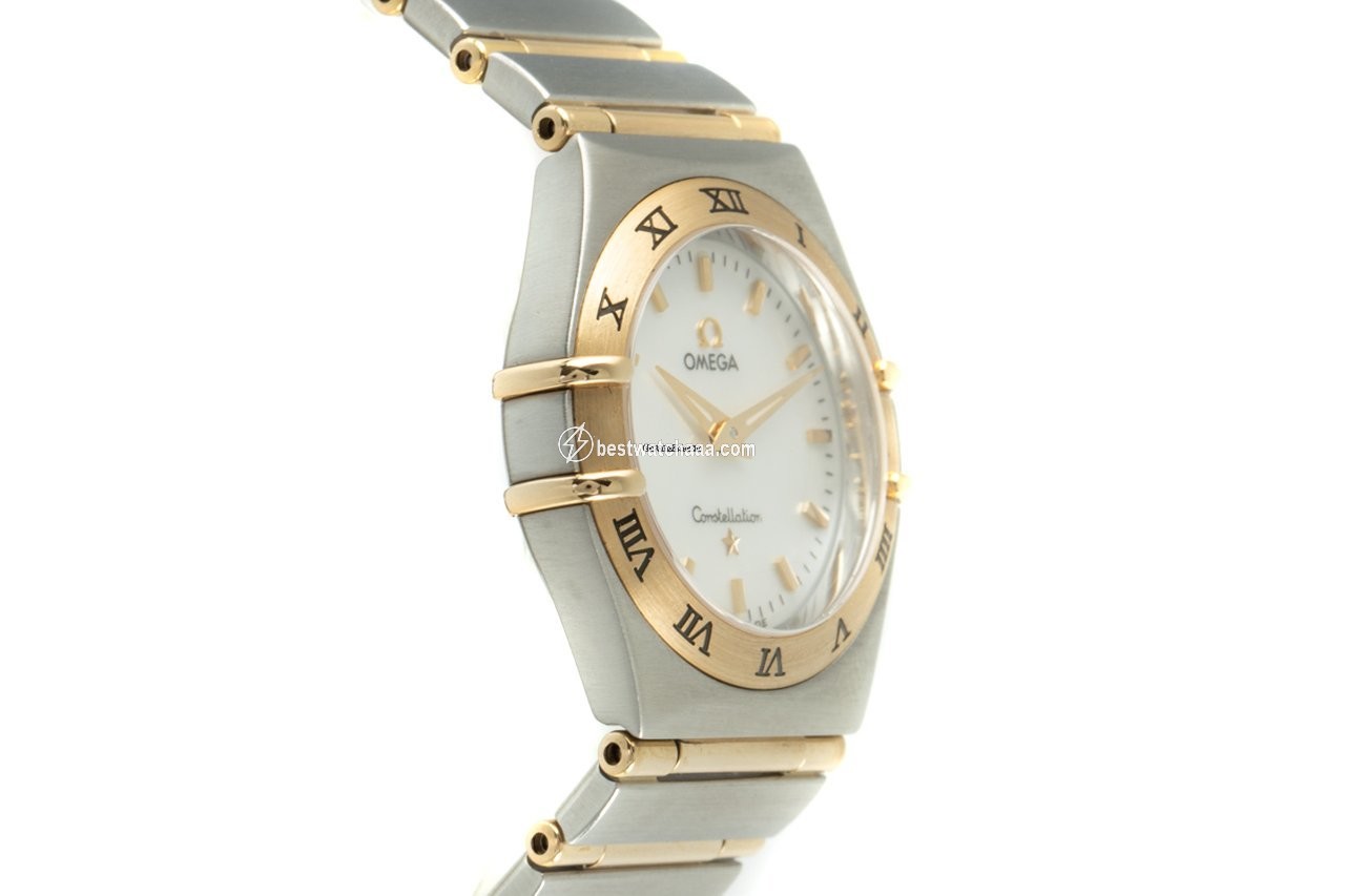 IMG_9081 Omega Constellation Quartz Womens watch Quartz Gold Steel 1272.30.00 Replica 4