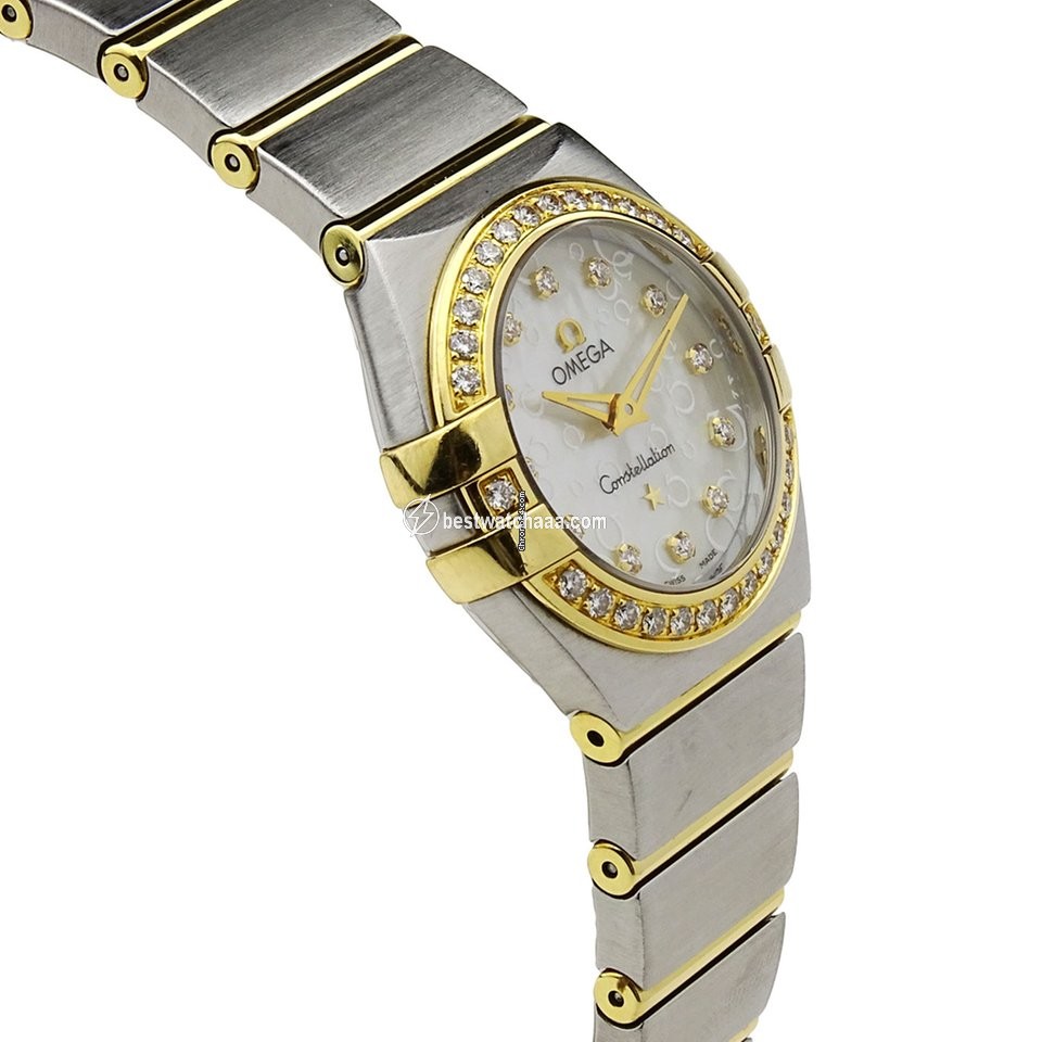 IMG_9081 Omega Constellation Quartz Womens watch Quartz Gold Steel 123.25.24.60.55.010 Replica 4