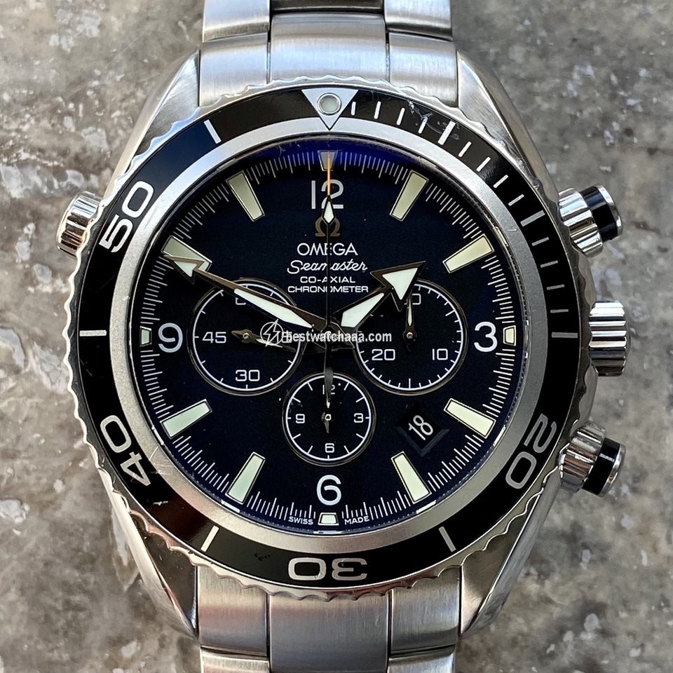IMG_9081 Omega Seamaster Planet Ocean Chronograph Mens watch Unisex Automatic Steel 2210.50.00 Replica 4