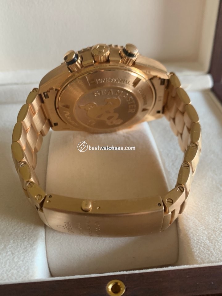 IMG_9081 Omega Seamaster Planet Ocean Chronograph Mens watch Unisex Automatic Rose gold 222.60.46.50.01.001 Replica 4