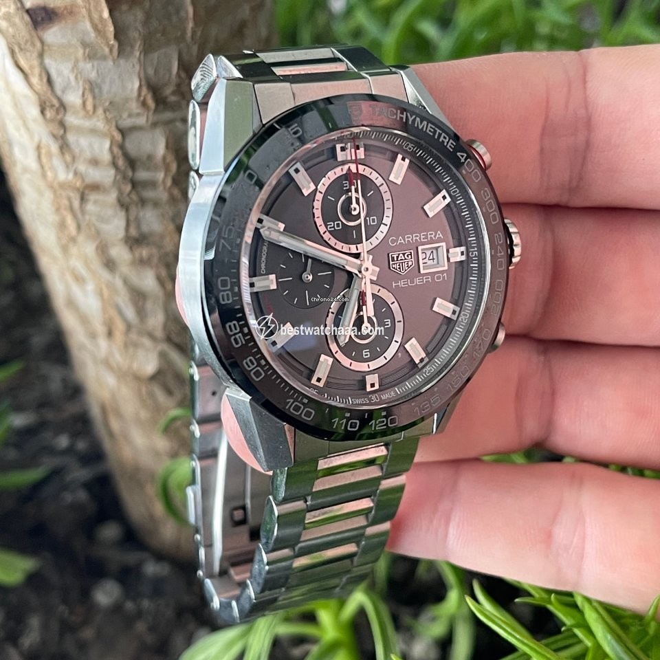 IMG_9081 TAG Heuer Carrera Calibre HEUER 01 Mens watch Unisex Automatic Steel CAR201W.BA0714 Replica 4