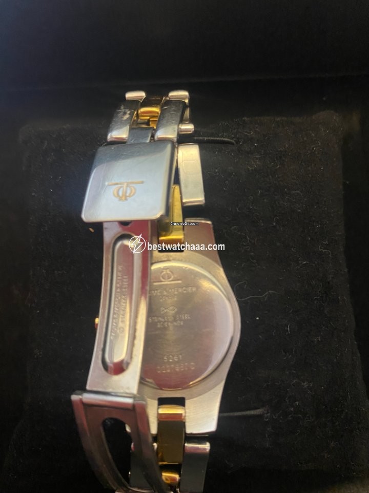 IMG_9081 Baume & Mercier Linea Womens watch Quartz Gold Steel MV045203 Replica 4
