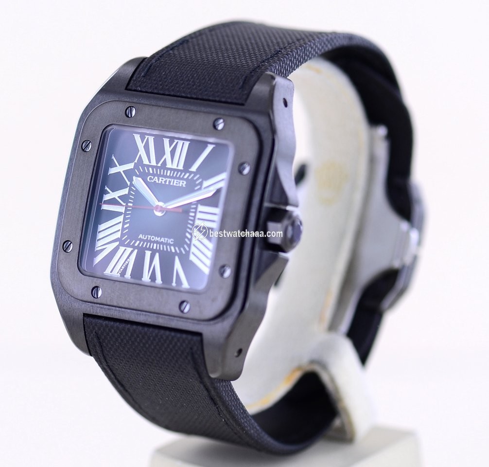 IMG_9081 Cartier Santos 100 Mens watch Unisex Automatic Steel 3774 WSSA0006 Replica 4