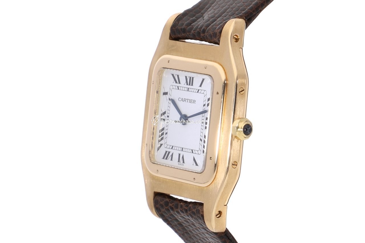 IMG_9081 Cartier Santos Dumont Womens watch Quartz Yellow gold 8107 Replica 4
