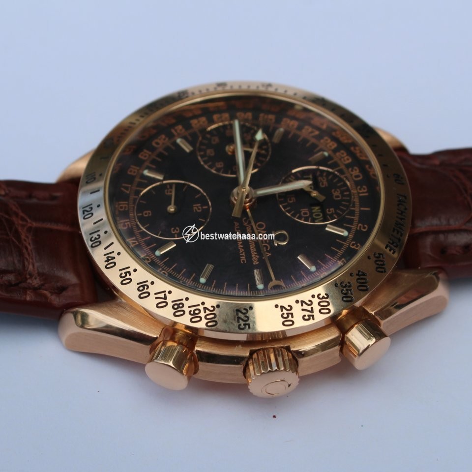 IMG_9081 Omega Speedmaster Day Date Mens watch Unisex Automatic Rose gold 36235001 Replica 4