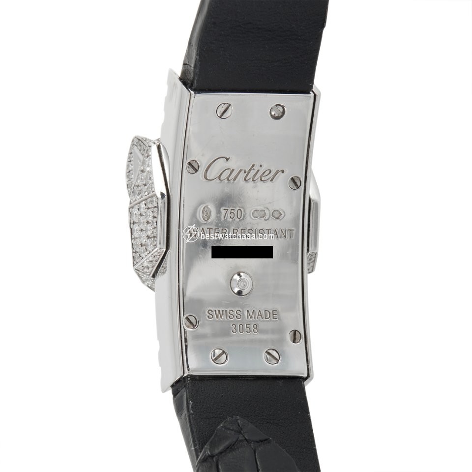 IMG_9081 Cartier Panthere Mens watch Unisex Quartz White gold 3058 Replica 4