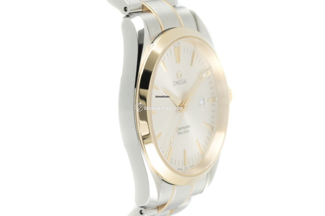 IMG_9081 Omega Seamaster Aqua Terra Mens watch Unisex Quartz Gold Steel 2317.30.00 Replica 4