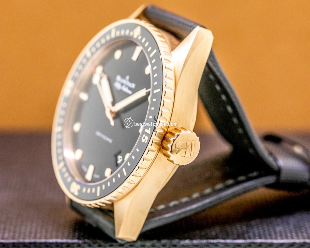 IMG_9081 Blancpain Fifty Fathoms Bathyscaphe Mens watch Unisex Automatic Rose gold 5000-36S30-B52A Replica 4