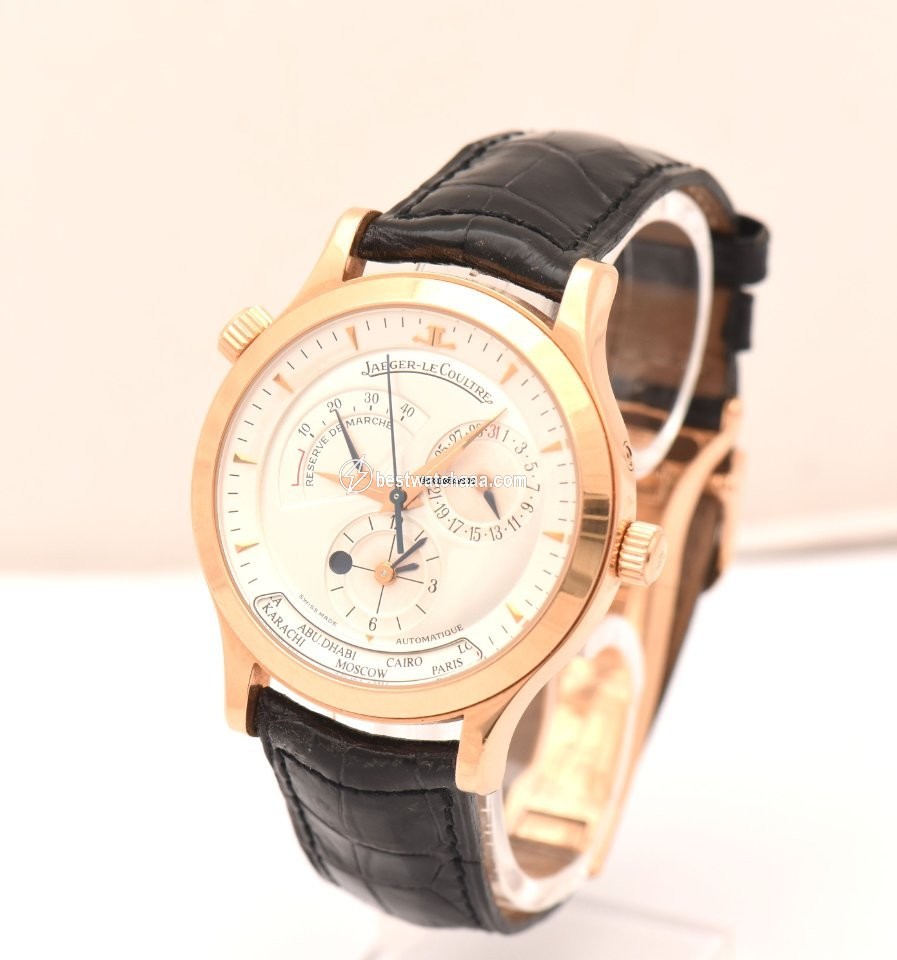 IMG_9081 Jaeger-LeCoultre Master Geographic Mens watch Unisex Automatic Red gold 142.2.92 Replica 4