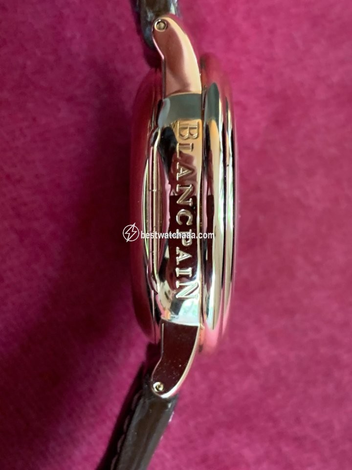 IMG_9081 Blancpain Mens watch Unisex Automatic Rose gold 3100-1542-53B Replica 4