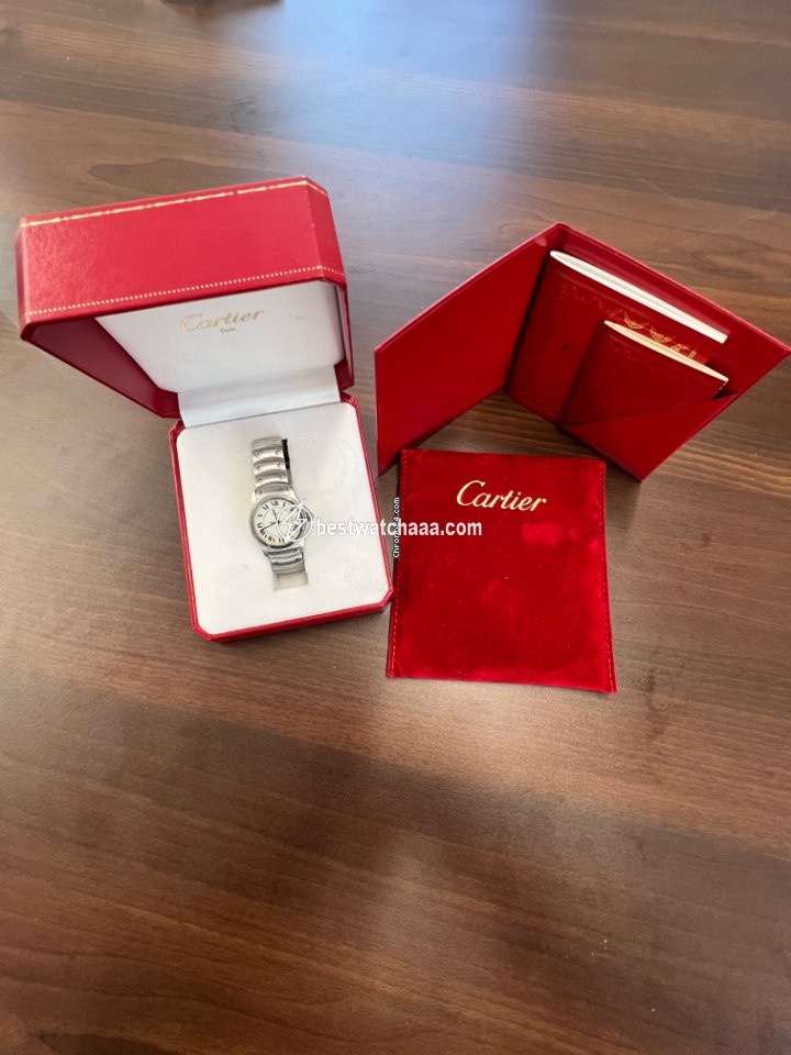IMG_9081 Cartier Santos Mens watch Unisex Quartz Steel 1561.1 Replica 4