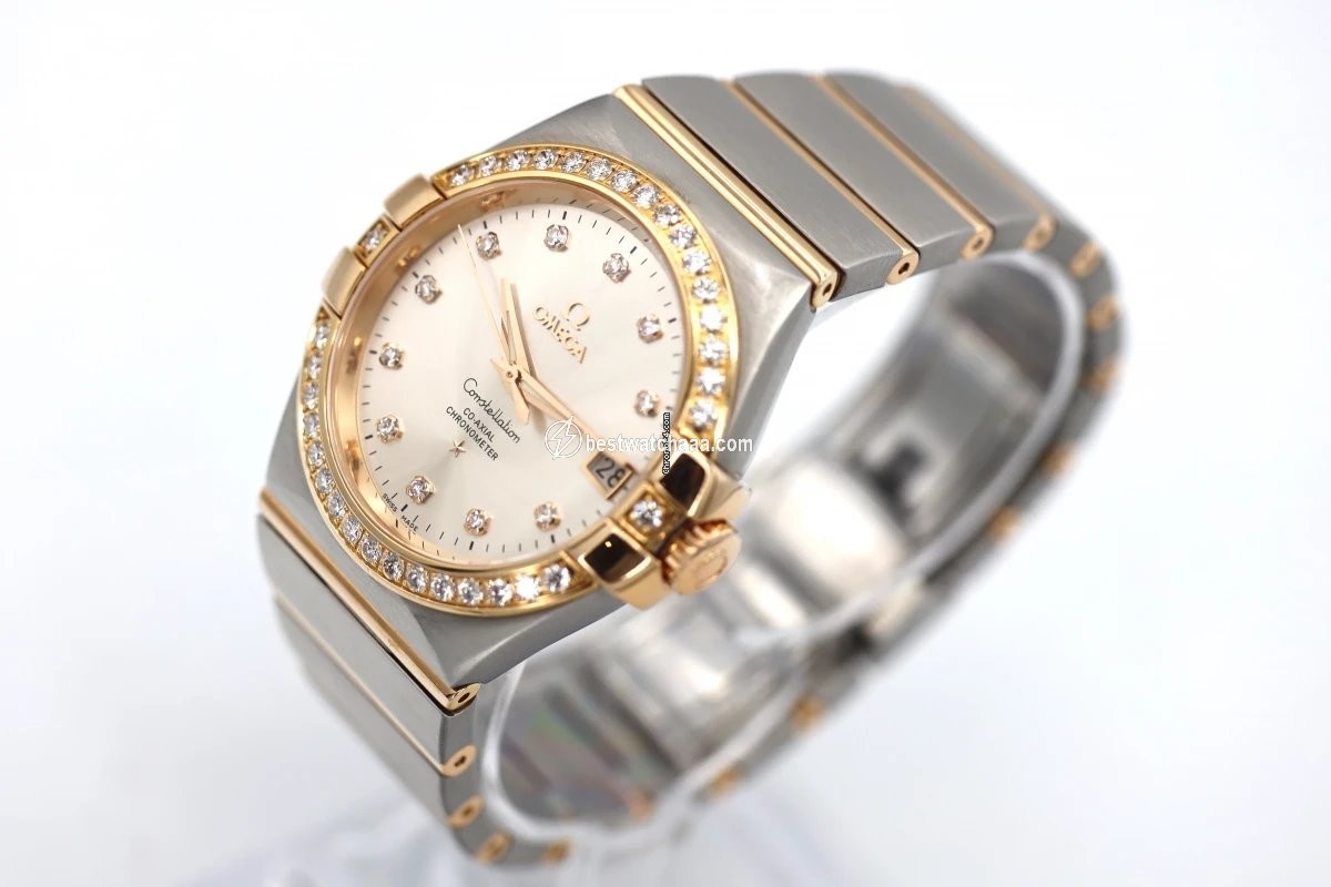 IMG_9081 Omega Constellation Ladies Mens watch Unisex Automatic Gold Steel 123.25.35.20.52.001 Replica 4