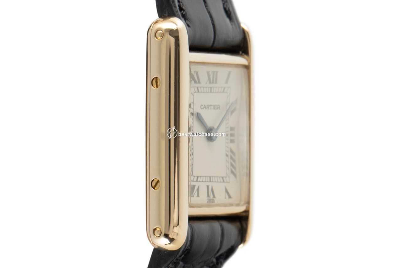 IMG_9081 Cartier Tank Womens watch Quartz Yellow gold 8660 Replica 4
