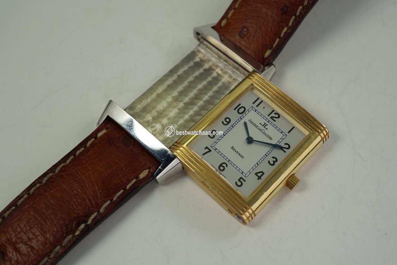 IMG_9081 Jaeger-LeCoultre Reverso Classique Mens watch Unisex Quartz Gold Steel 250.5.08 Replica 4