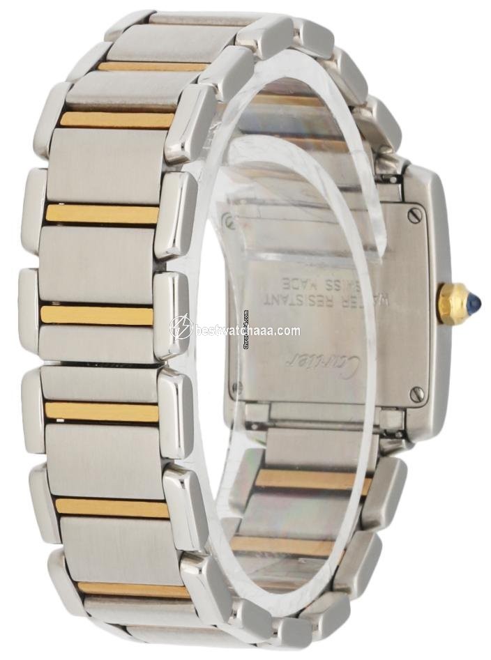 IMG_9081 Cartier Tank Francaise Womens watch Quartz Steel 2300 Replica 4