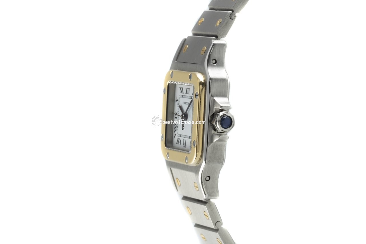 IMG_9081 Cartier Santos Womens watch Automatic Gold Steel 0902 Replica 4