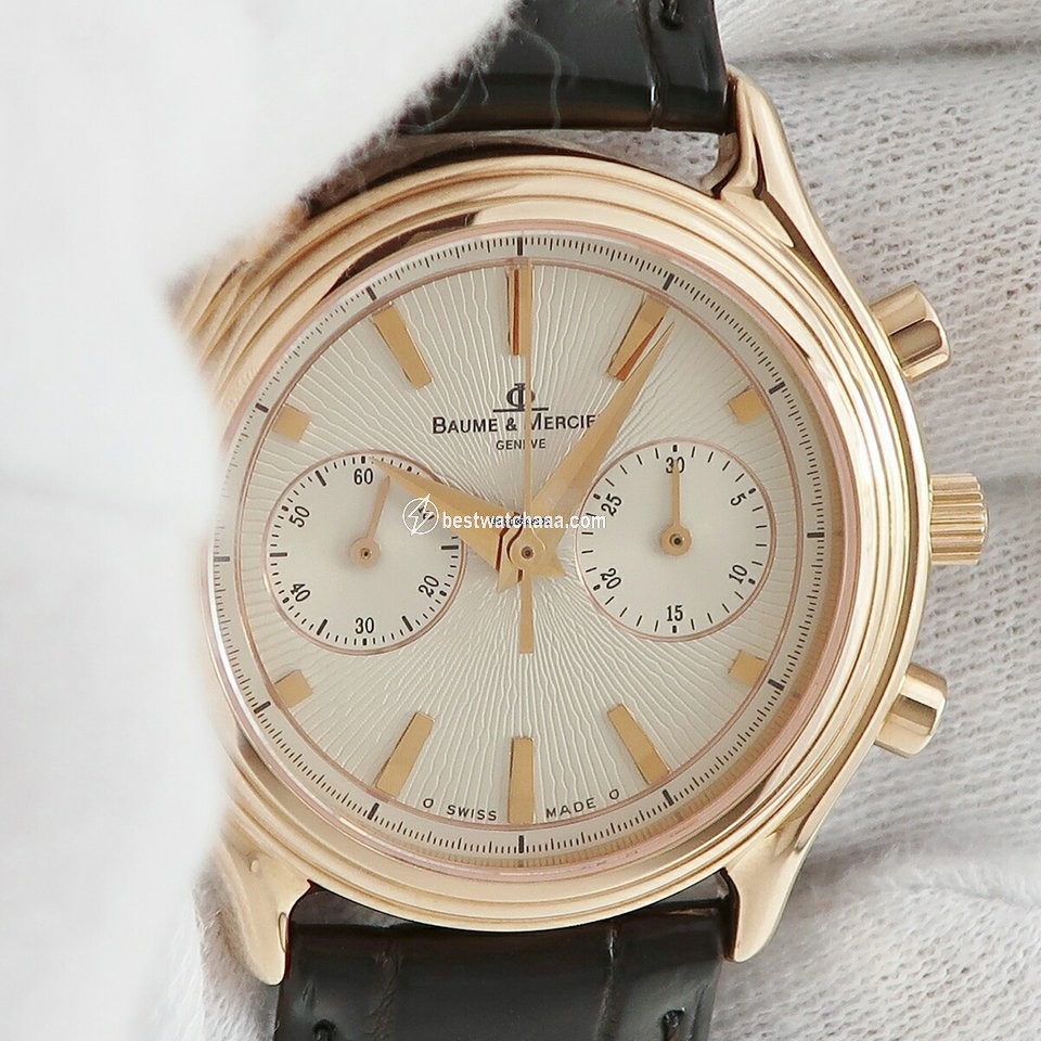 IMG_9081 Baume & Mercier Mens watch Unisex Manual winding Red gold M0A06631 Replica 4