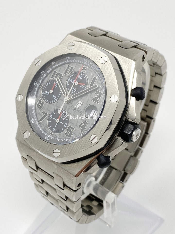 IMG_9081 Audemars Piguet Royal Oak Offshore Chronograph Mens watch Unisex Automatic Titanium 26170TI.OO.1000TI.01 Replica 4