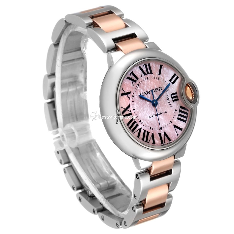 IMG_9081 Cartier Ballon Bleu 33mm Womens watch Automatic Steel W6920098 Replica 4