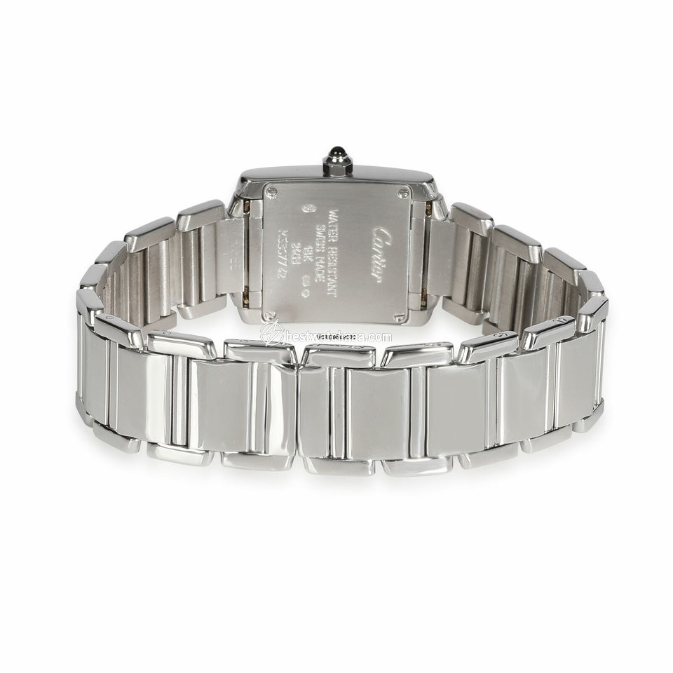 IMG_9081 Cartier Tank Francaise Womens watch Quartz White gold W50012S3 Replica 4