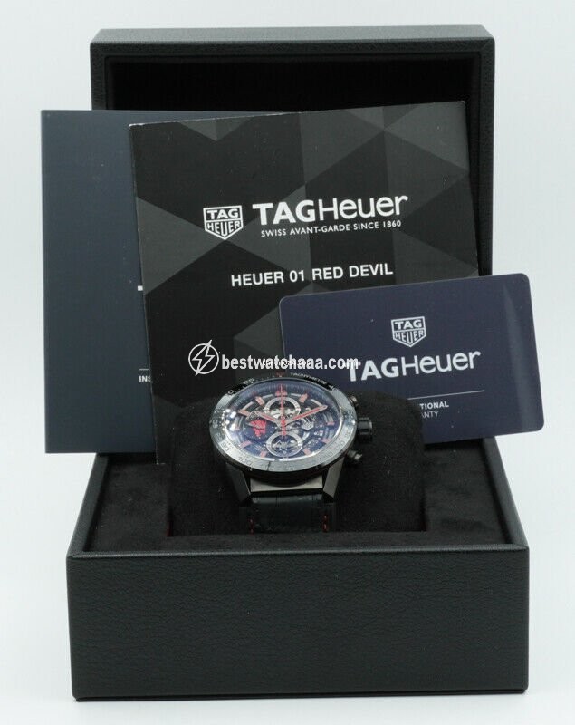 IMG_9081 TAG Heuer Carrera Calibre HEUER 01 Mens watch Unisex Automatic Ceramic CAR2A1J.FC6400 Replica 4