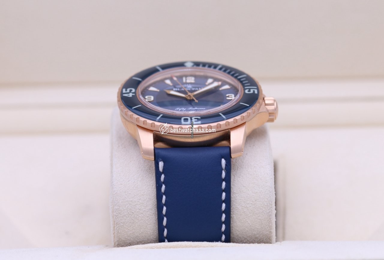IMG_9081 Blancpain Fifty Fathoms Mens watch Unisex Automatic Rose gold 5015-3603C-63B Replica 4
