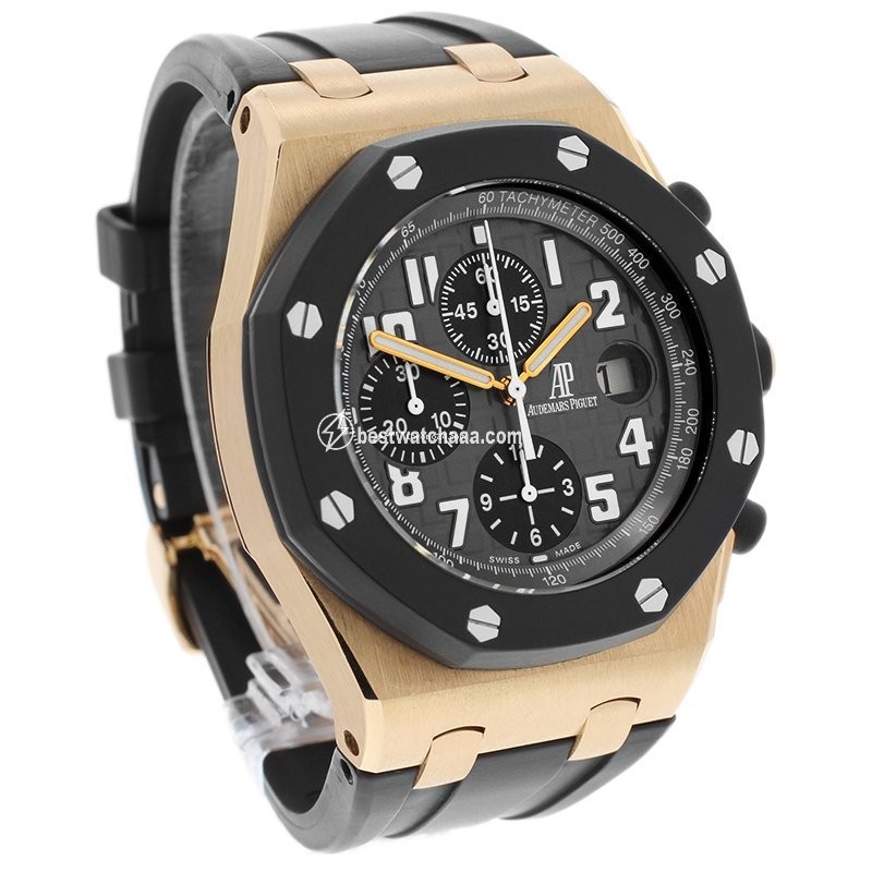 IMG_9081 Audemars Piguet Royal Oak Offshore Chronograph Mens watch Unisex Rose gold 25940OK.OO.D002CA.01 Replica 4
