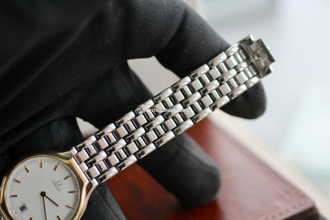IMG_9081 Omega De Ville Mens watch Unisex Quartz Gold Steel Vintage Deville Replica 4
