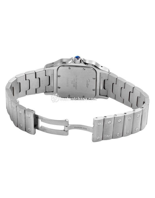 IMG_9081 Cartier Santos Mens watch Unisex Quartz Steel W20025D6 1564 Replica 4