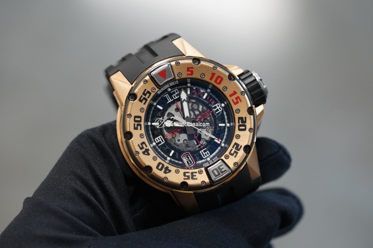 IMG_9081 Richard Mille RM 028 Mens watch Unisex Automatic Rose gold rm028 Replica 4