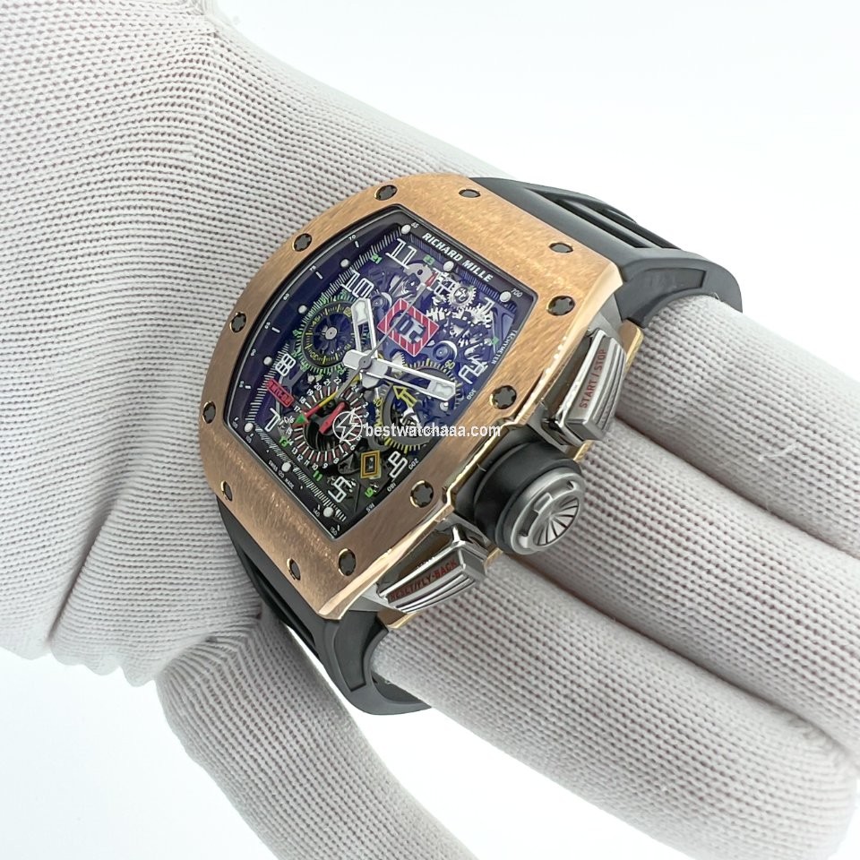 IMG_9081 Richard Mille RM 011 Mens watch Unisex Automatic Rose gold RM011-02 Replica 4