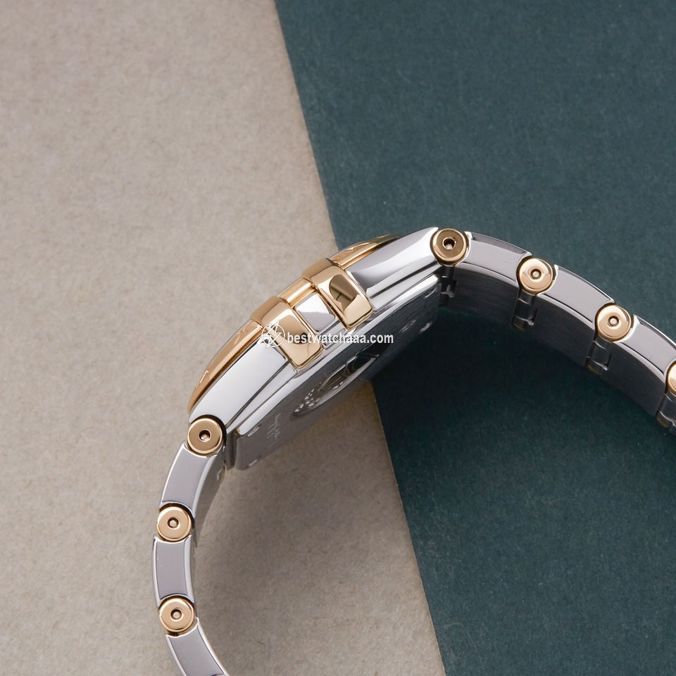 IMG_9081 Omega Constellation Quartz Womens watch Quartz Gold Steel 123.20.24.60.05.002 Replica 4
