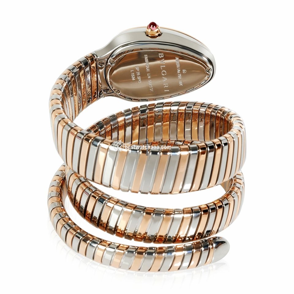 IMG_9081 Bulgari Serpenti Womens watch Quartz Gold Steel 102099 SP 35 SPG Replica 4