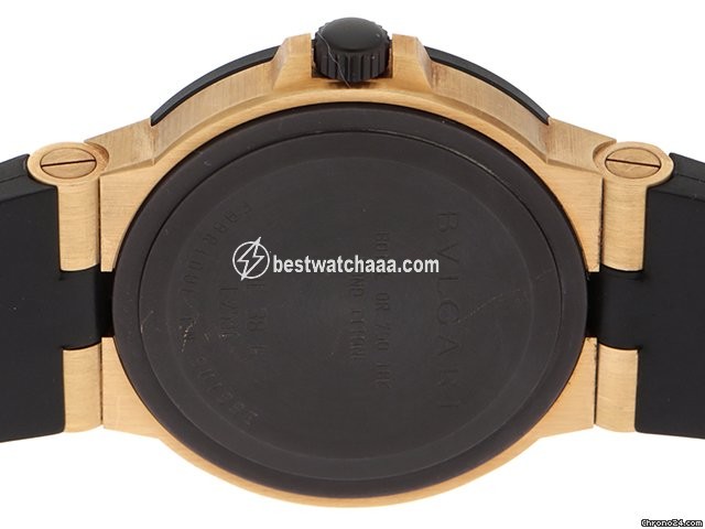 IMG_9081 Bulgari Diagono Mens watch Unisex Automatic Yellow gold AL38G Replica 4