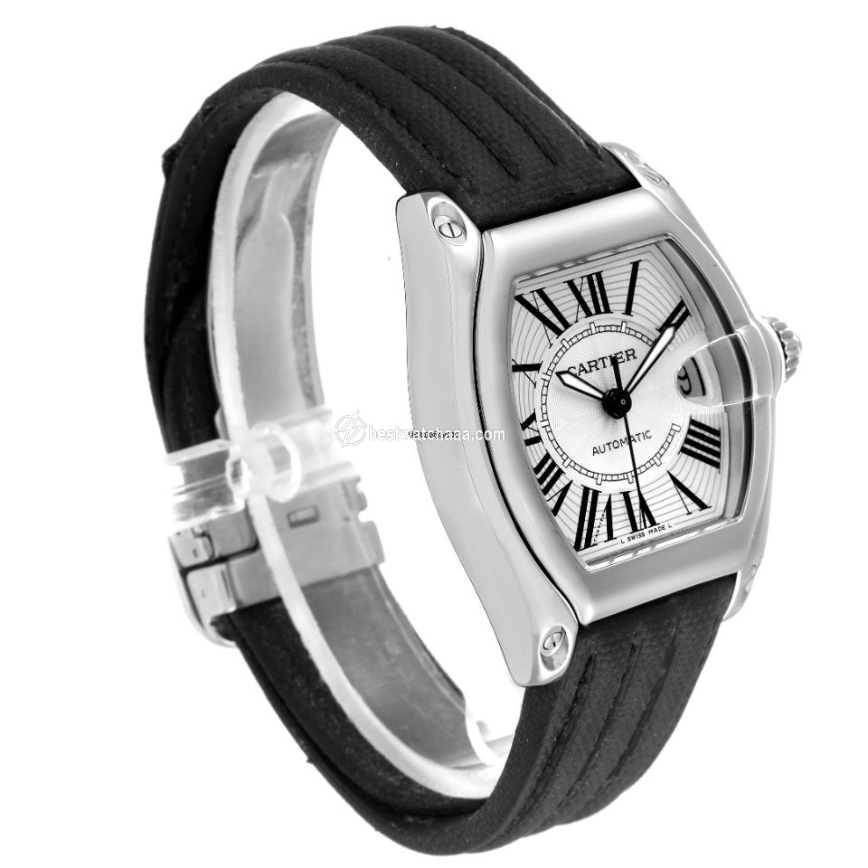 IMG_9081 Cartier Roadster Mens watch Unisex Automatic Steel W62025V3 Replica 4