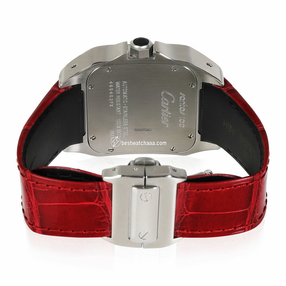 IMG_9081 Cartier Santos 100 Mens watch Unisex Automatic Steel 100 W20073X8 Replica 4
